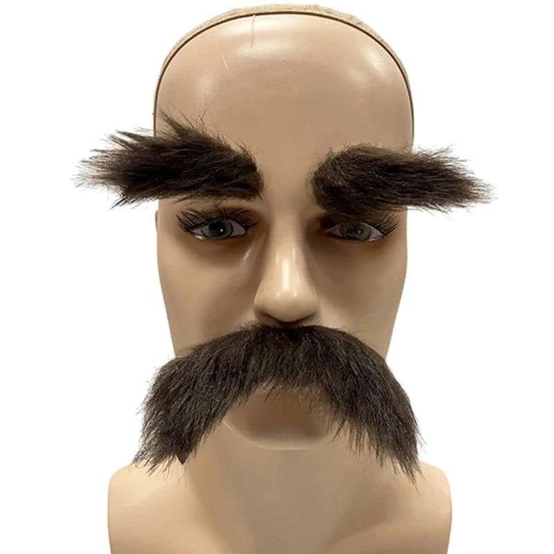 Fake Facial Hair Set for Cosplay Halloween Masquerade Costume - Multiple Colors