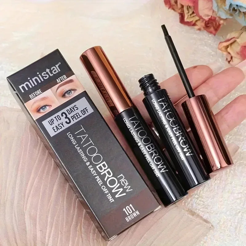 Semi-Permanent Eyebrow Gel Tint - Waterproof Transfer-Proof for Fuller Brows