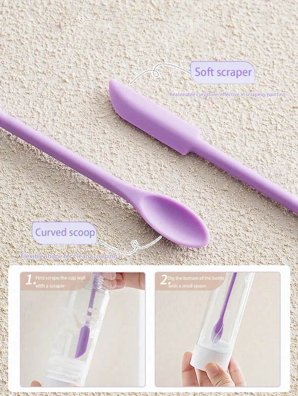 Silicone Empty Bottle Scraper Set - Foundation & Makeup Last-Residue Remover