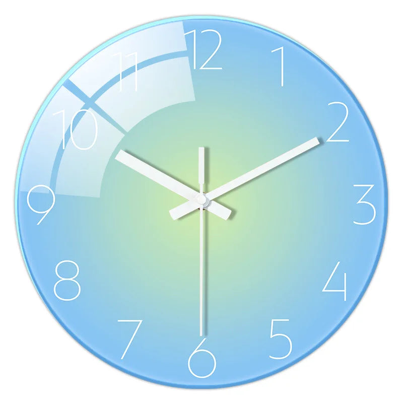 12 Inch Wall Clock for Living Room Bedroom Modern Silent Quartz Clock No Drilling