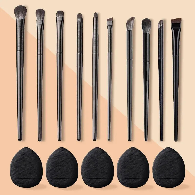 10-Piece Eye Makeup Brush Set with Small Eyeshadow & Eyeliner Brushes