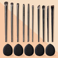 Eye Makeup Brush Set - 10 Small Brushes for Eyeshadow & Eyeliner Precision
