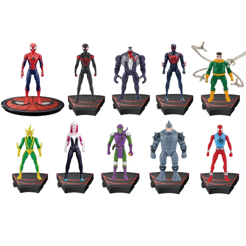 Super Hero Action Figures Set - Iron Man Spider-Man Venom Gwen Collectible Toys