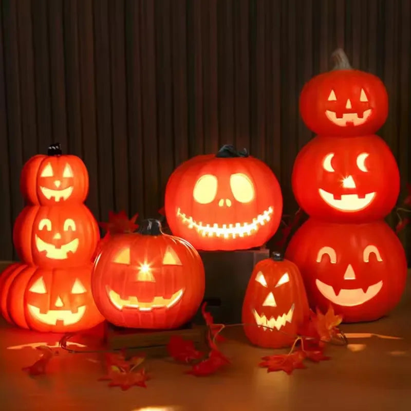 Halloween Decorative Pumpkin Lantern Outdoor Indoor Party Light - Spooky Pumpkin Decor