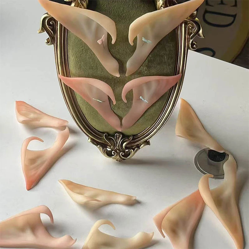Realistic Elf Ears Cosplay Accessories - Soft Silicone Pointed Fairy False Ears
