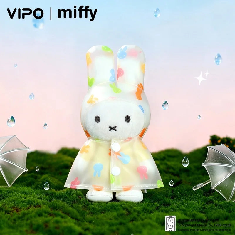 Kawaii Miffy Raincoat Blind Box Collectible Figurine Bag Charm Trendy Toy
