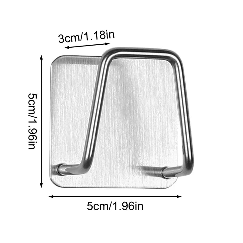 Stainless Steel Sink Sponge Holder Rack Waterproof Rust-Resistant Organizer