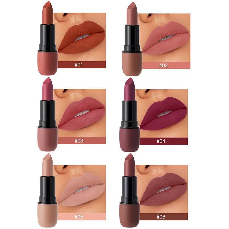 Long-Lasting Waterproof Matte Lipstick - High Pigment Velvet Lip Color