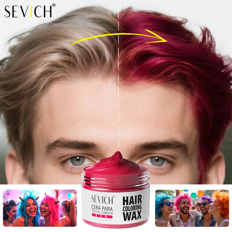 Temporary Hair Color Wax - 50g/120g Ultra Strong Hold Hair Dye for DIY Styling