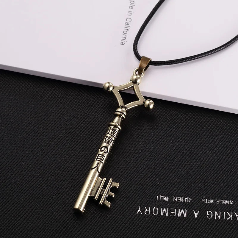 Attack On Titan Necklace Eren Key Pendant Anime Jewelry for Men