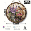 Rustic Wooden Sign with Bird and Flower Murals - 7.87 Inch Home Decor