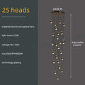Minimalist Circular Staircase Ceiling Chandelier for Living Room & Loft Lighting