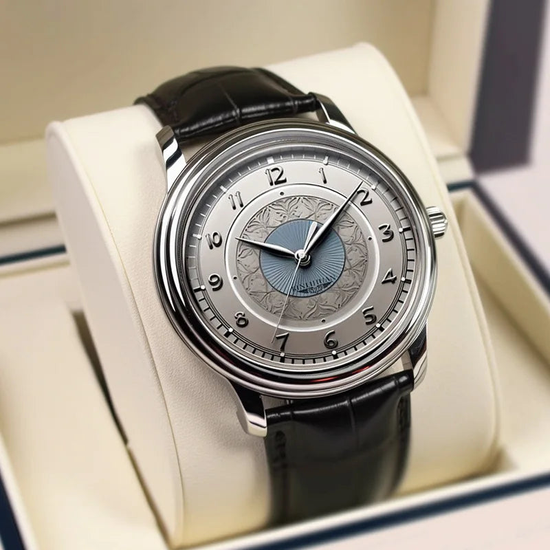 Men's Waterproof Luxury Business Wristwatch 2025 Quartz Leather Strap