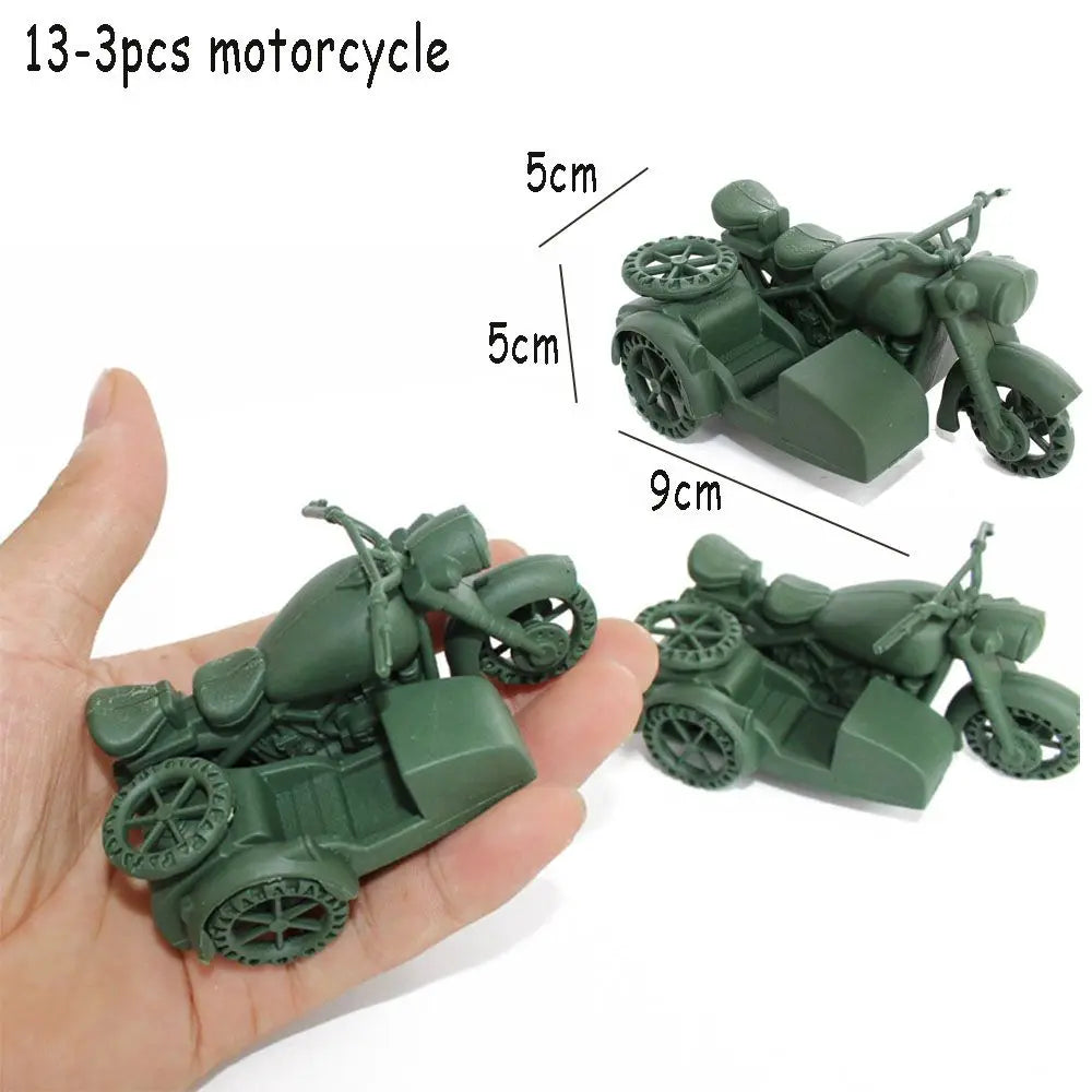 100-Piece Plastic Army Soldier Figures Set with Vehicles & Accessories for Kids