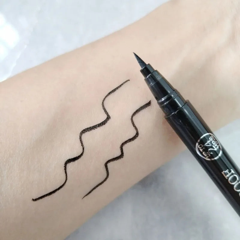 Waterproof Liquid Eyeliner Pen - Ultra-Fine Tip, Quick Dry