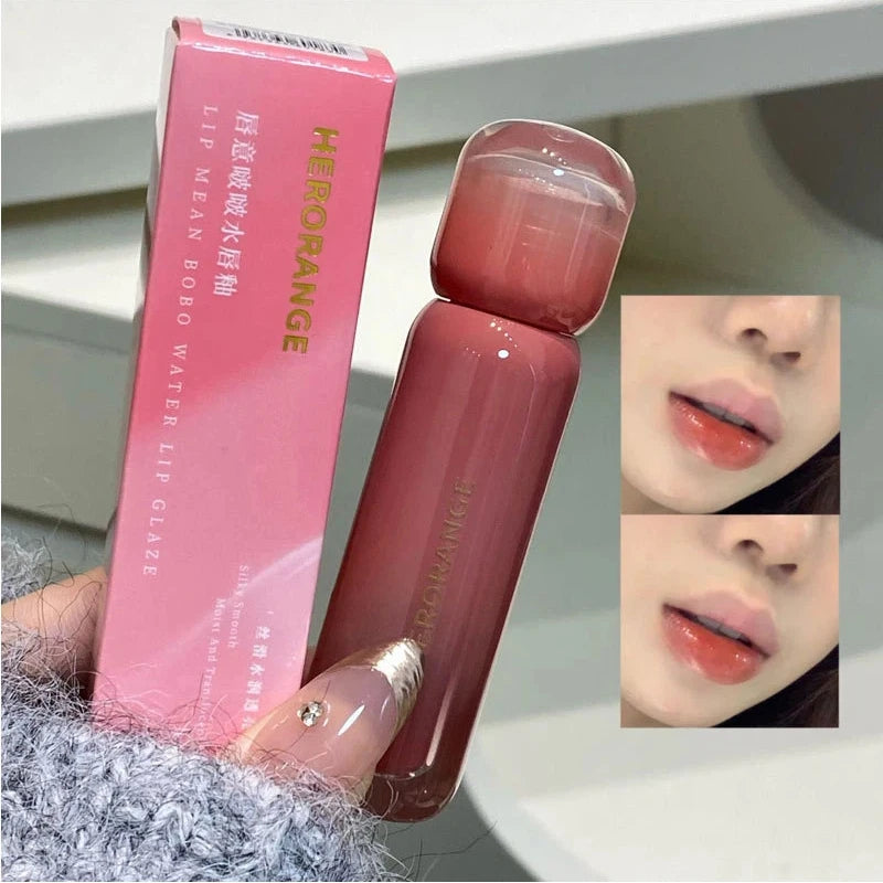 Moisturizing Lip Gloss with Mirror Water Finish - Clear Tint, 6 Colors Available