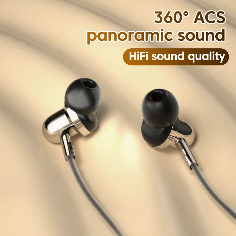 Wired In-Ear Headphones with DAC, Microphone & Inline Controls for Smartphone