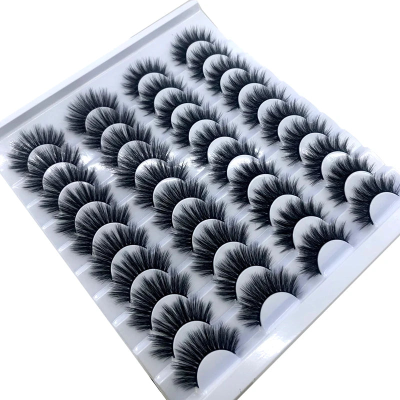 16/20 Pairs of 100% Mink False Eyelashes - Natural & Dramatic Lengthening