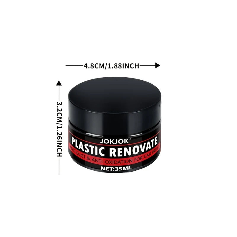 All-In-One Car Scratch Remover Wax - Exterior & Interior Restorer with Gloss, Tire Protectant, Yellowing Repair