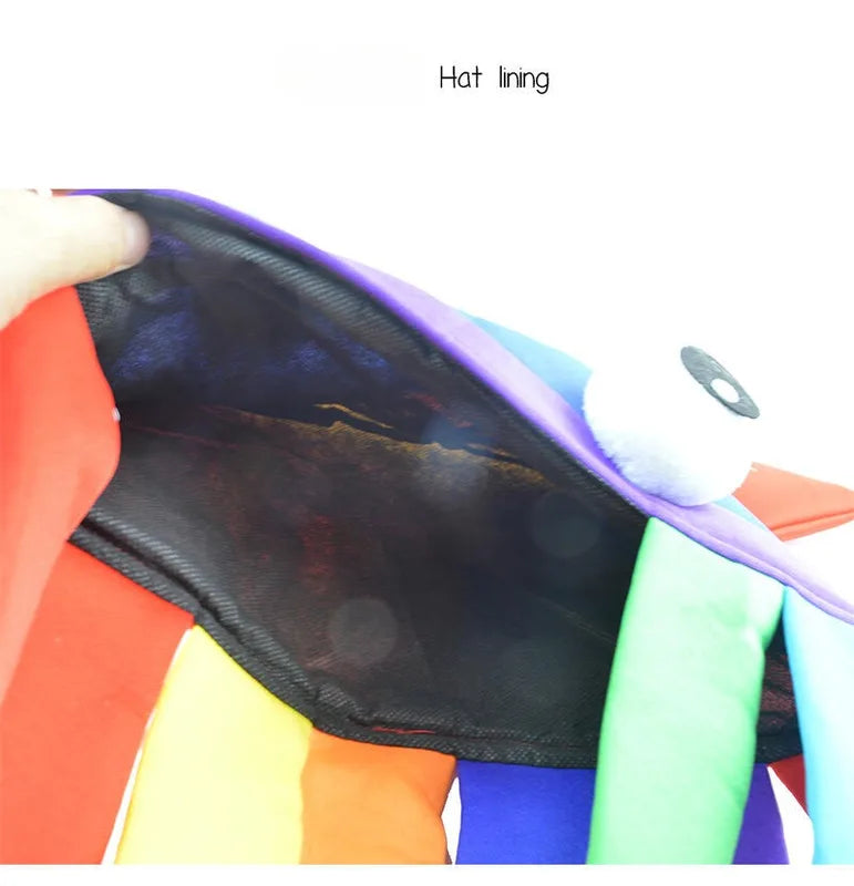 Funny Rainbow Octopus Hat Costume Accessory for Adults and Kids