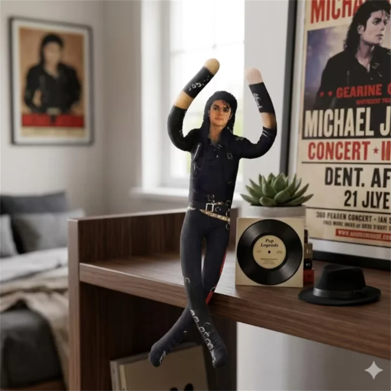 Anime Michael Jackson Plush Doll - Cosplay Prop, Joint Mobility Figurine, Room Decoration Gift