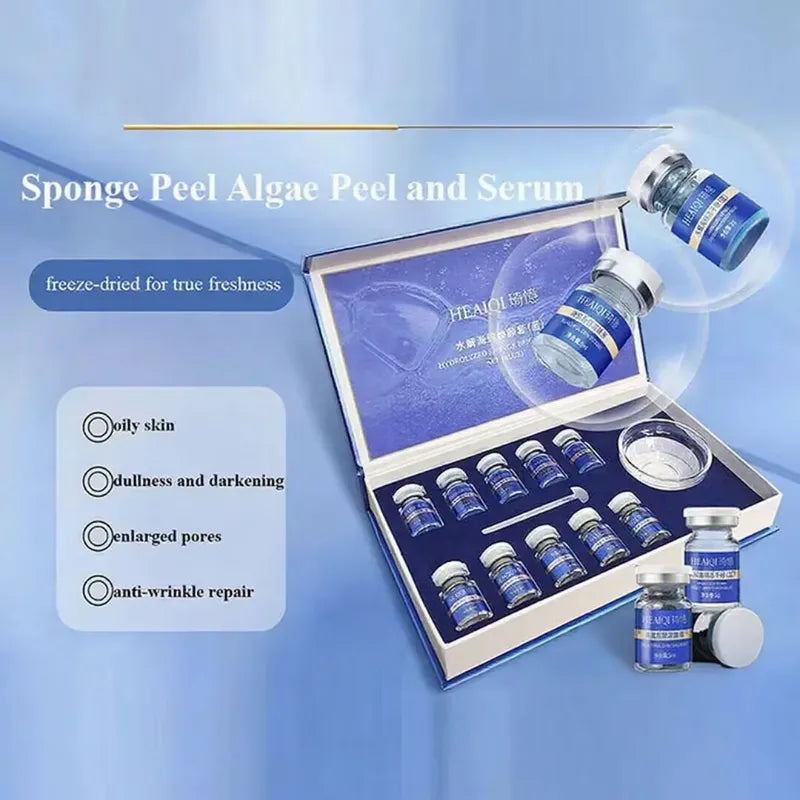 Copper Peptide & Seaweed Whitening Facial Peel Kit for Rejuvenation & Moisturizing