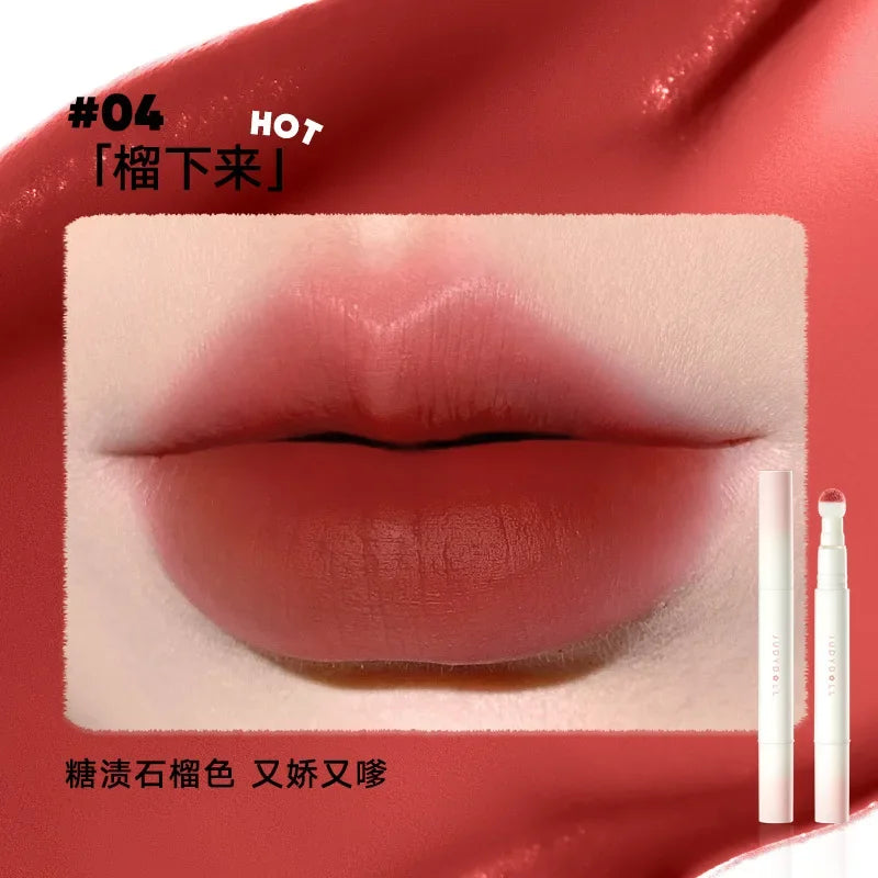Hydrating Lip Powder Cream Cushion Lipstick - Matte, Non-Sticky, Long-Lasting