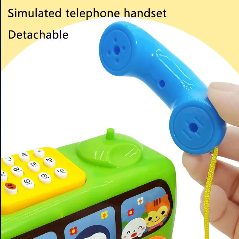 Kids' Educational Toy Phone Bus with Lights and Sound for Toddlers