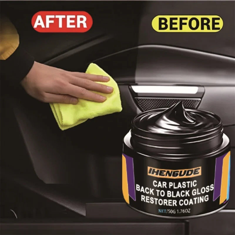 Crystal Clear Car Plastic Restorer for Interior & Exterior Panel Renovation Wax