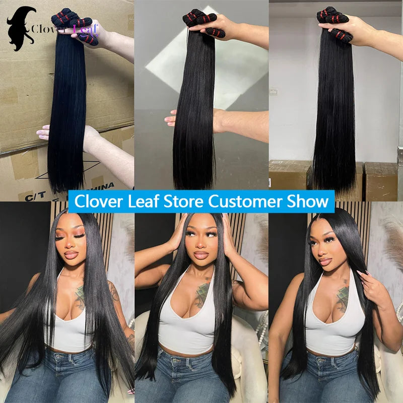 15A Double Drawn Human Hair Bundles - Virgin Straight Hair Extensions