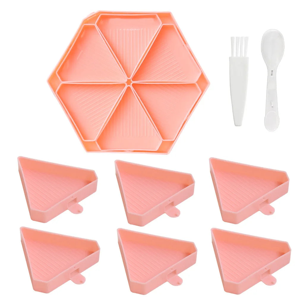 Large Capacity Hexagon Diamond Painting Palette Kit with Beading Plates and Accessories