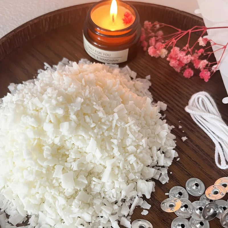 DIY Candle Making Kit with 100G Soy Wax and Metal Wick - Scented & Smokeless