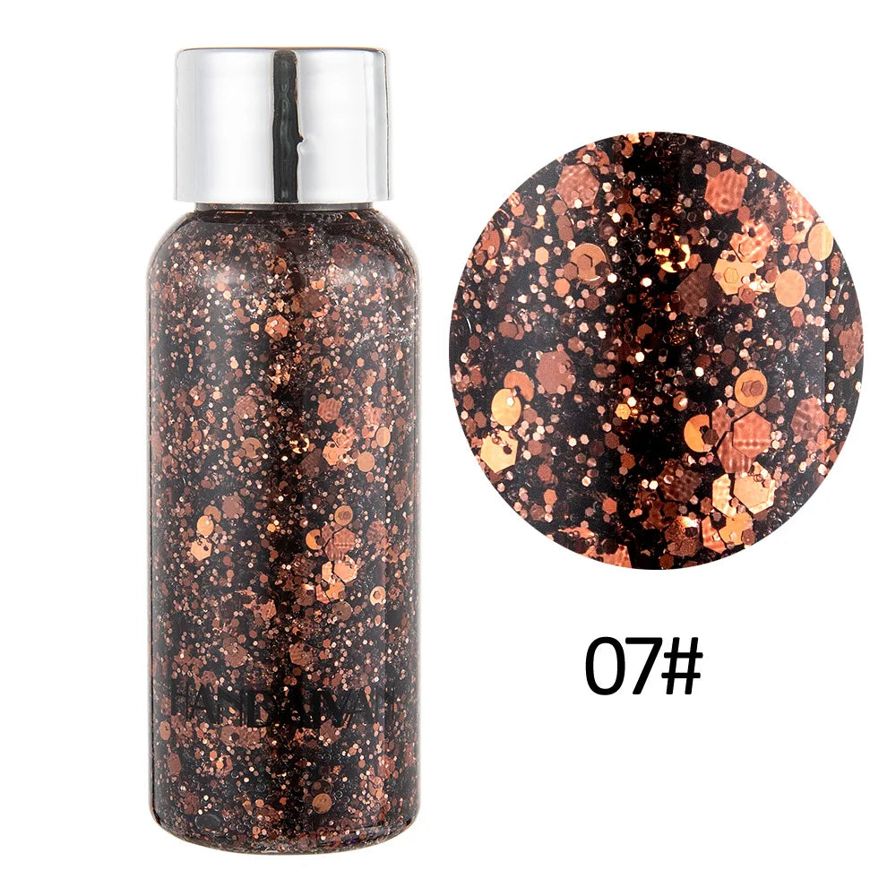 Multifunctional Body Face Glitter Gel - Waterproof Sequin Makeup for Party & Festival