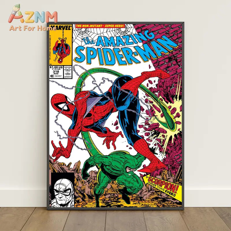 Spider-Man Comic Book Wall Art Poster - Canvas Print for Home Decor
