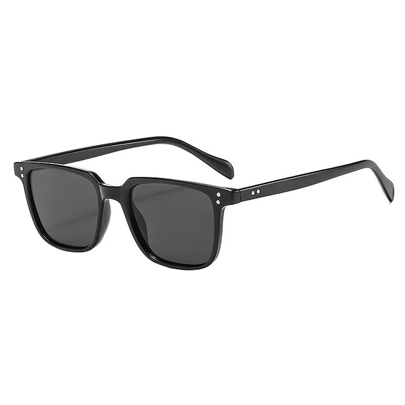 Rectangle Unisex Sunglasses with Polygon Vintage Design - Square Sun Glasses for Women and Men