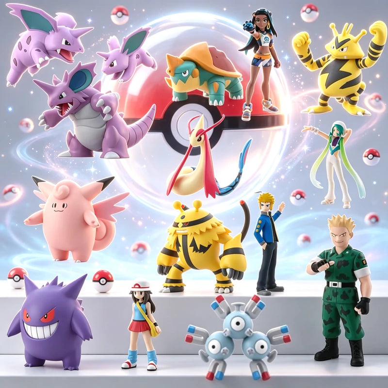 Anime Pokémon Action Figures Collection - Scale Model Toy Set for Collectors