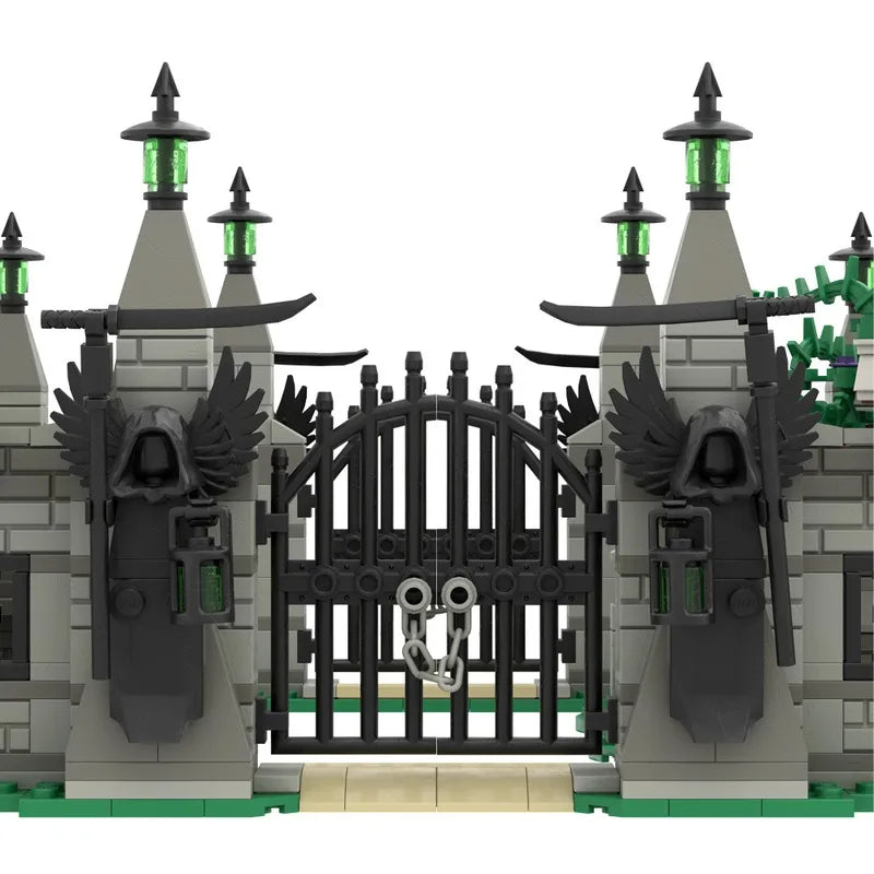 Halloween Cemetery Building Blocks Set - Horror Pumpkin Ghost Model Toys for Kids