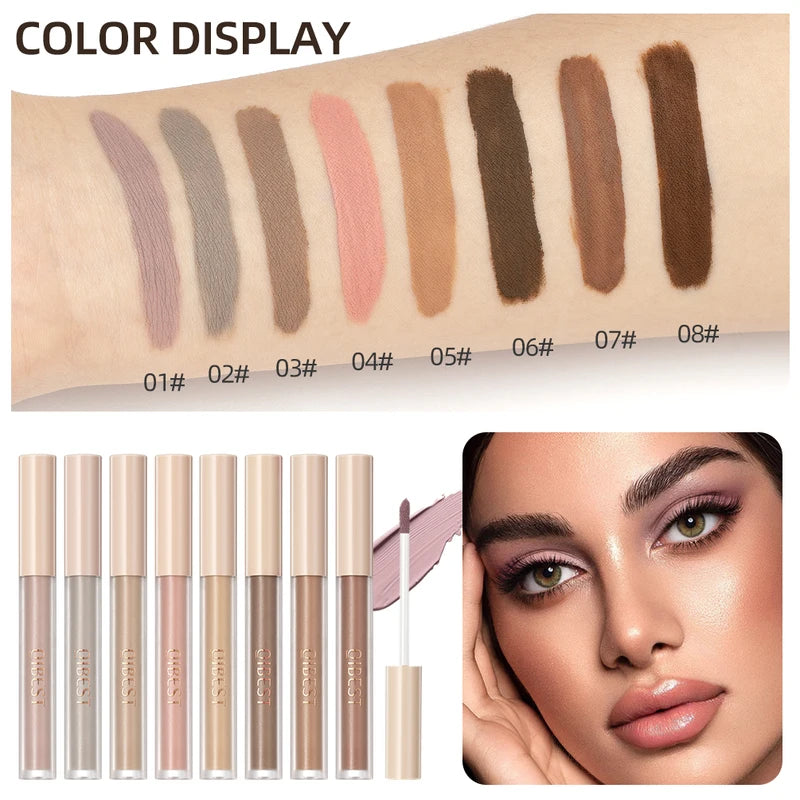 8-Color Matte Liquid Eyeshadow Set Waterproof & Long-Lasting Makeup
