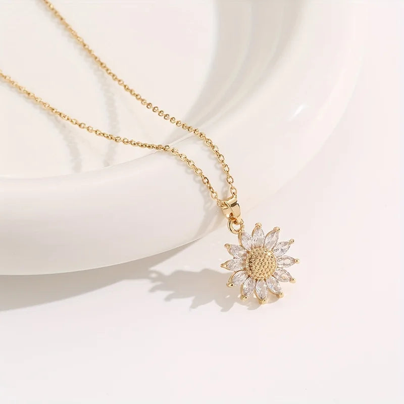 Sunflower Necklace Gift Set - Elegant Jewelry for Special Occasions