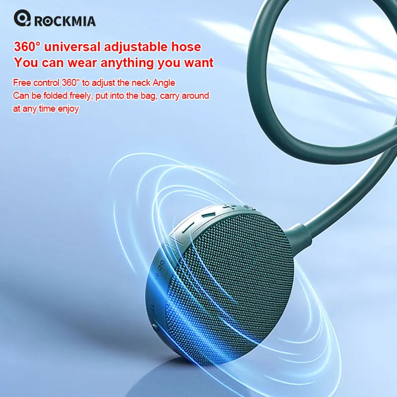 Wireless Neck Speaker with Bluetooth 5.0, TF Card, Waterproof, Portable for Outdoor & Home Use