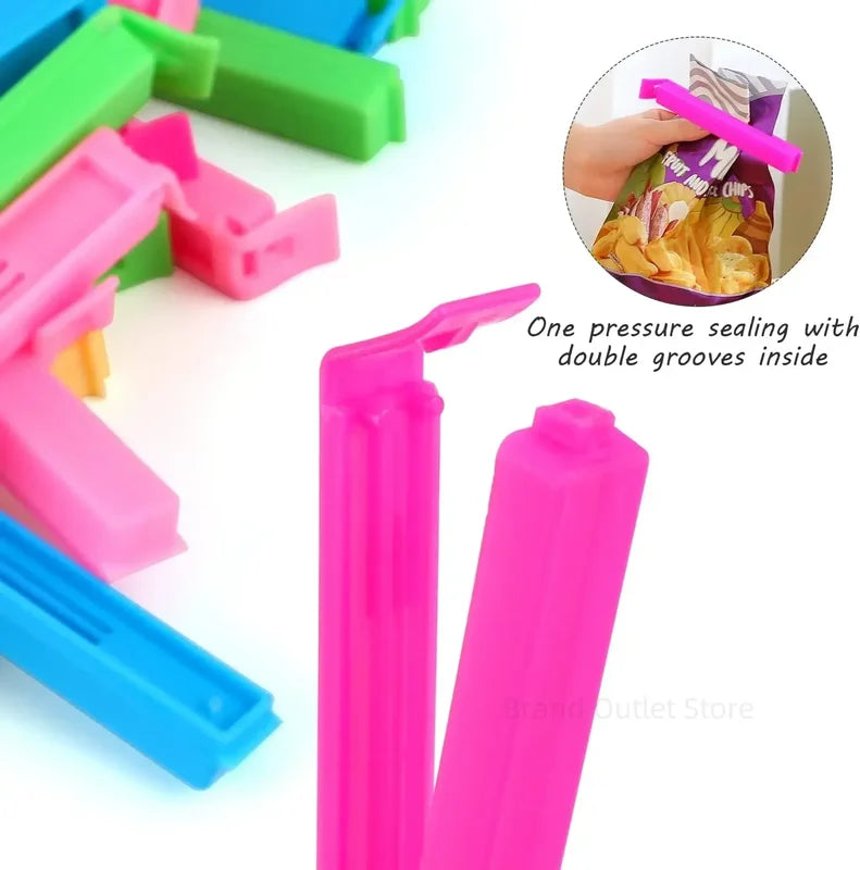 Food Seal Clip Set - Reusable Airtight Bag Sealer Clips for Snack & Food Storage