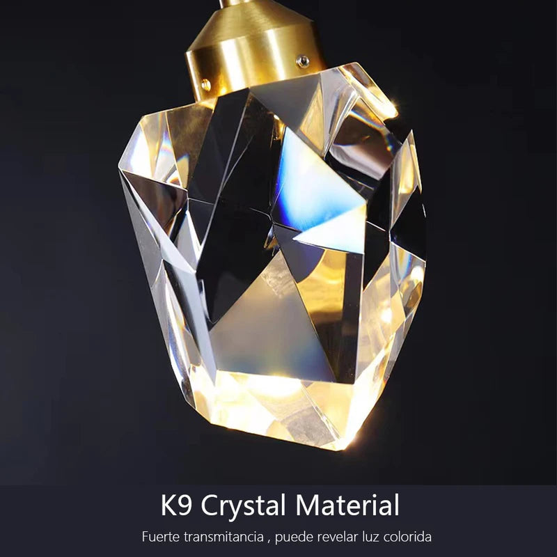 Modern Nordic Crystal Ceiling Pendant Light for Living Room & Home Decor