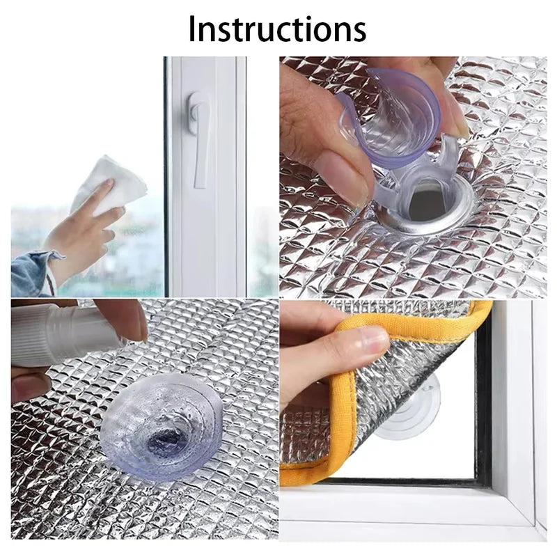 Blackout Window Film Sun Shade Insulation Curtain for Home & Car - UV Protection