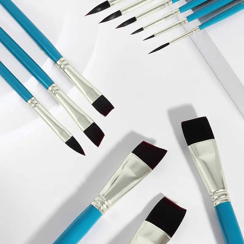 12pcs Face Paint Brushes Set for Face Body & Cosplay Halloween Party