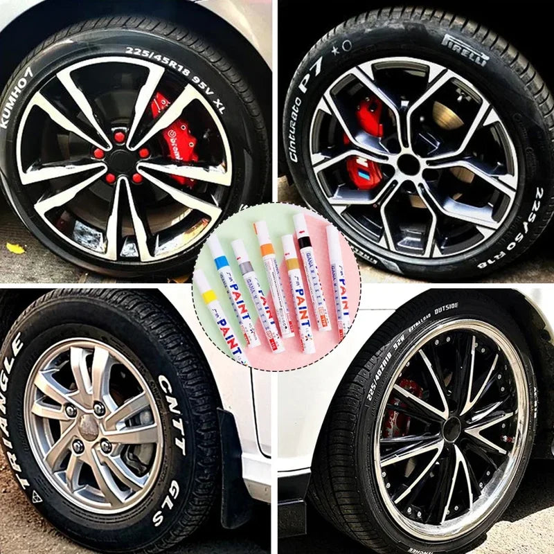 Car Paint Marker Waterproof Oily Paint Pen for Tire, Metal, Glass, Wood