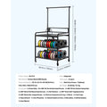 3-Tier Filament Storage Rack for 3D Printers with Wheels and Heavy Duty Steel Frame