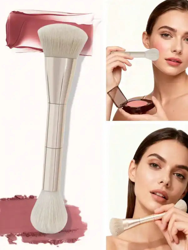 5-Piece Makeup Brush Set for Face and Eyes - Rose Gold, Travel Friendly, Multitool