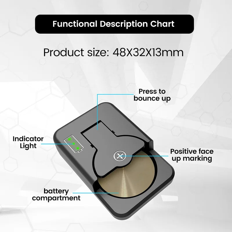 Rechargeable Coin Cell Battery Charger Type-C Port for LIR1025-2450 Batteries