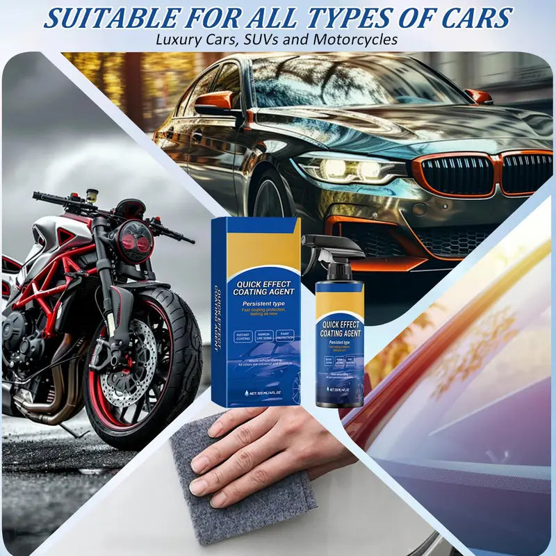 Car Coating Spray 1/2pcs Waterless Quick Wax Scratch Remover Protectant