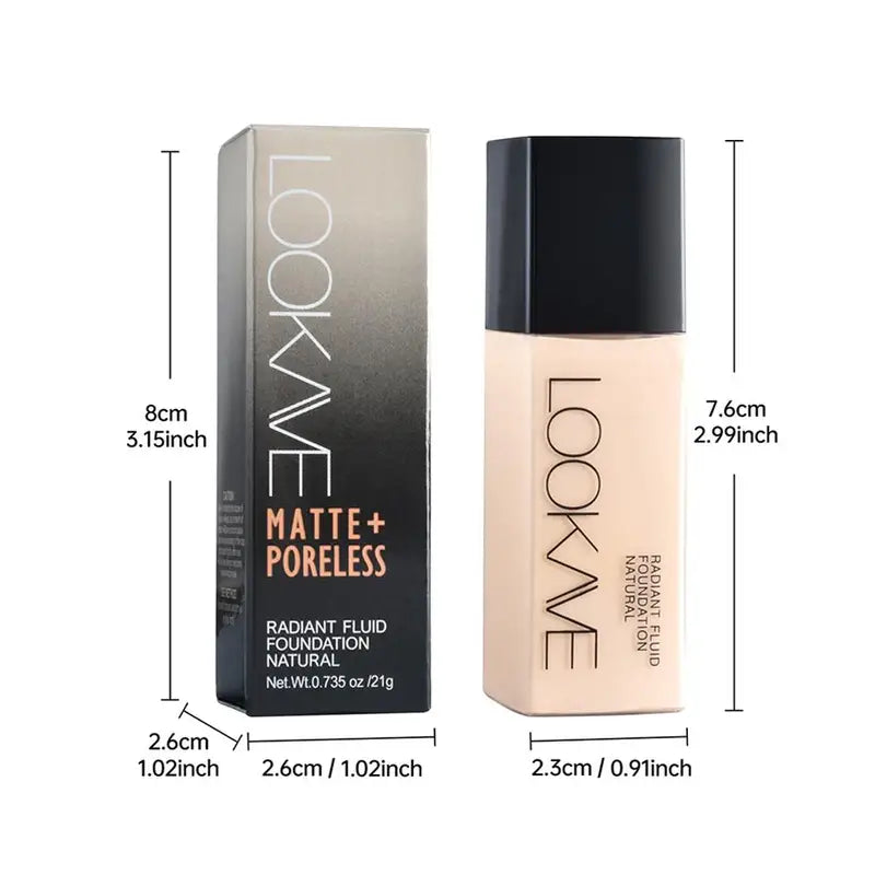 Long Lasting Matte Full Coverage Liquid Foundation - Natural Concealer Makeup